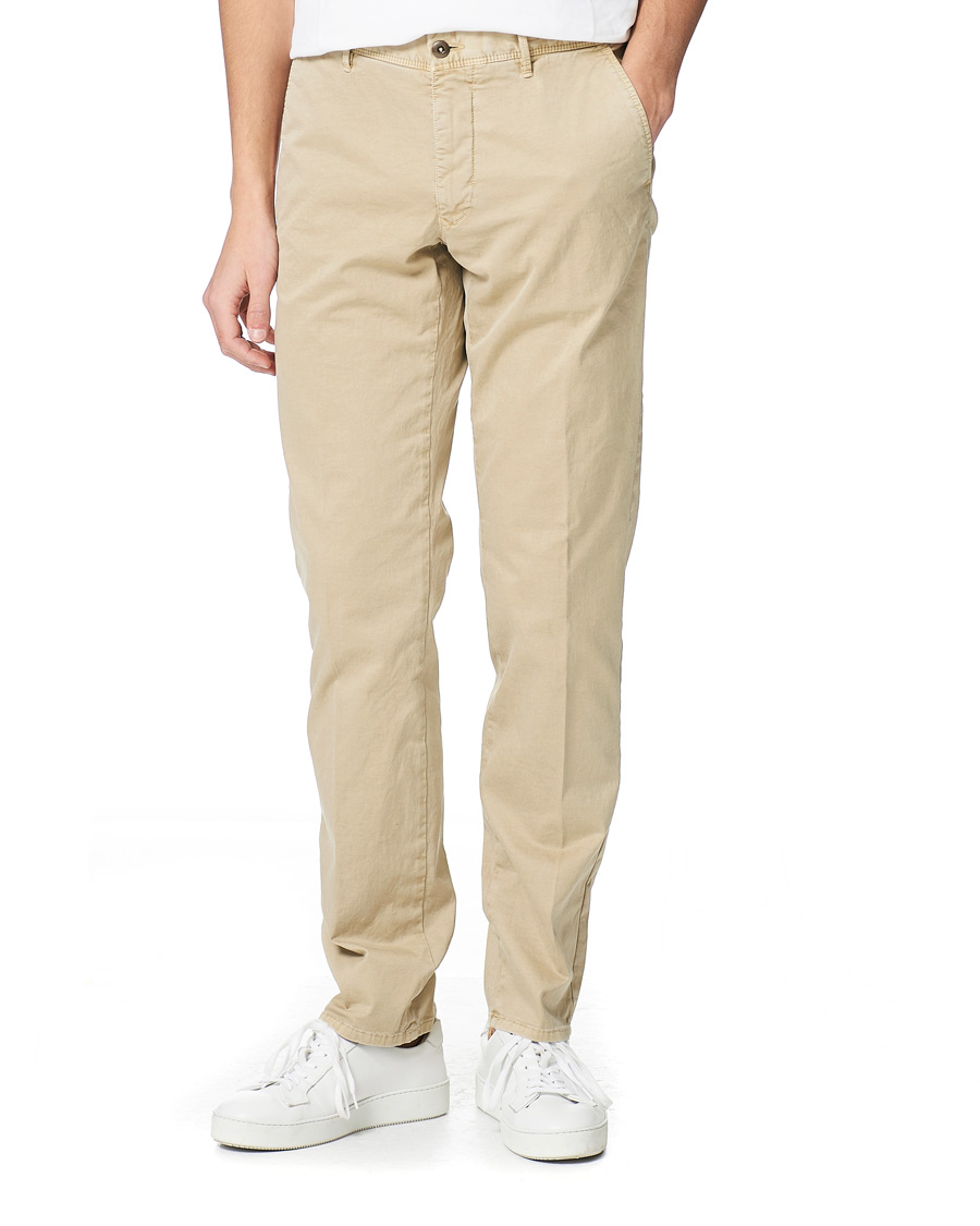 Herr | Byxor | Incotex | Regular Fit Garment Dyed Slacks Beige