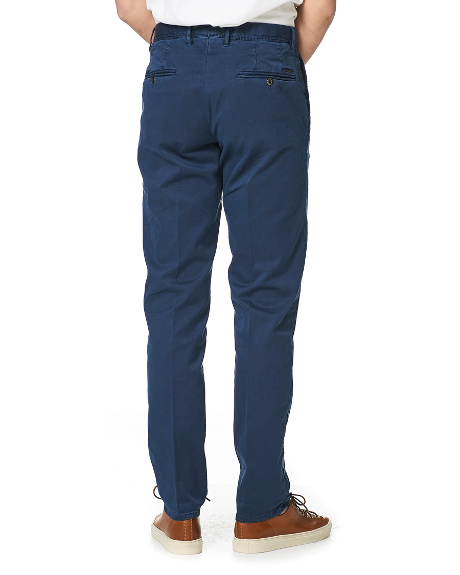 Herr | Byxor | Incotex | Regular Fit Garment Dyed Slacks Navy
