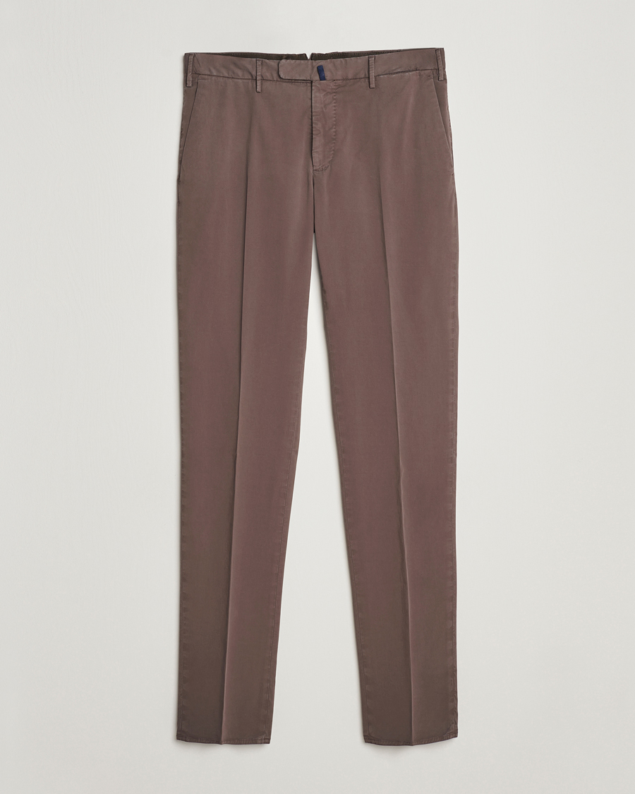 Herr | Byxor | Incotex | Slim Fit Comfort Chinos Dark Brown