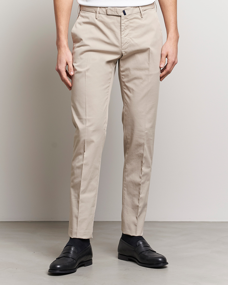 Herr | Byxor | Incotex | Slim Fit Comfort Chinos Light Grey