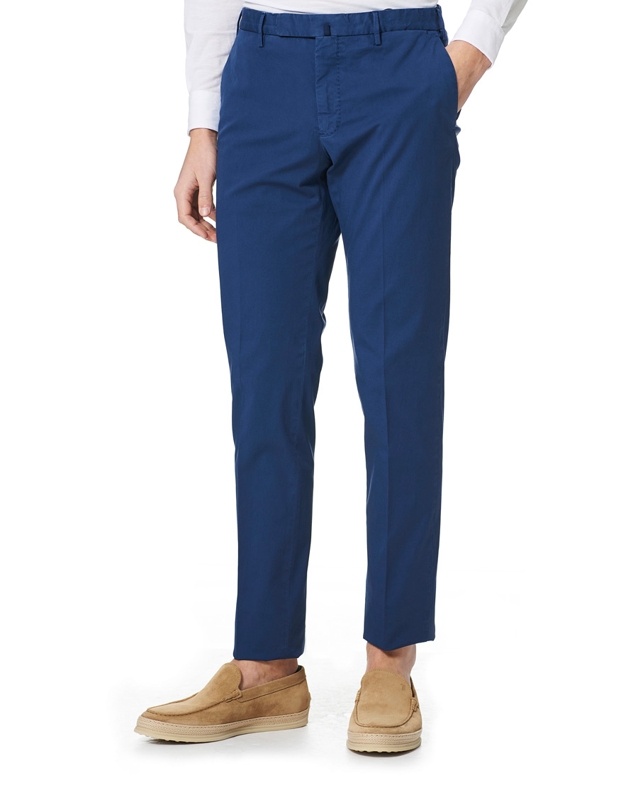 Herr | Byxor | Incotex | Slim Fit Comfort Chinos Royal Blue