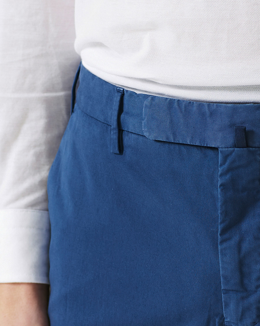 Herr | Byxor | Incotex | Slim Fit Comfort Chinos Royal Blue