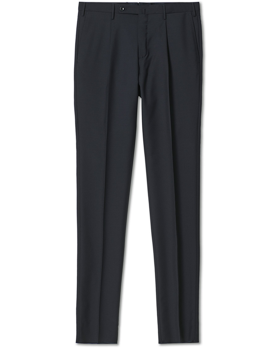 Herr | Byxor | Incotex | Slim Fit Tropical Wool Trousers Navy