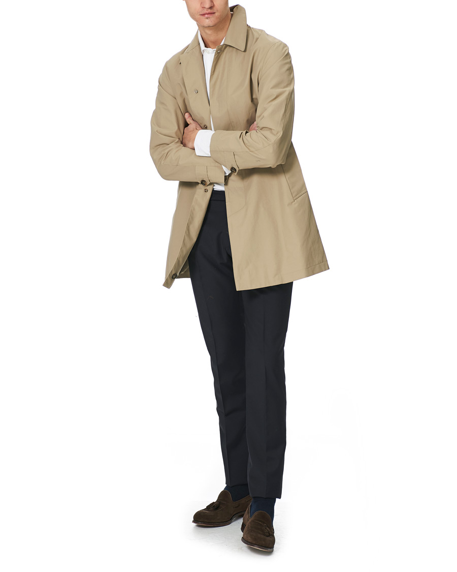 Herr | Byxor | Incotex | Slim Fit Tropical Wool Trousers Navy