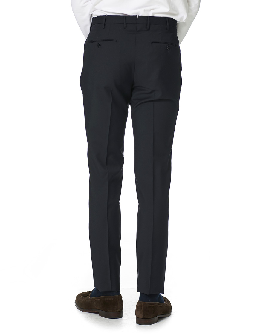 Herr | Byxor | Incotex | Slim Fit Tropical Wool Trousers Navy