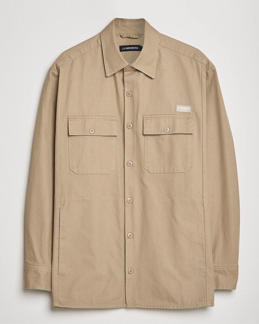 Herr | Skjortor | J.Lindeberg | Daze Twill Overshirt Batique Khaki