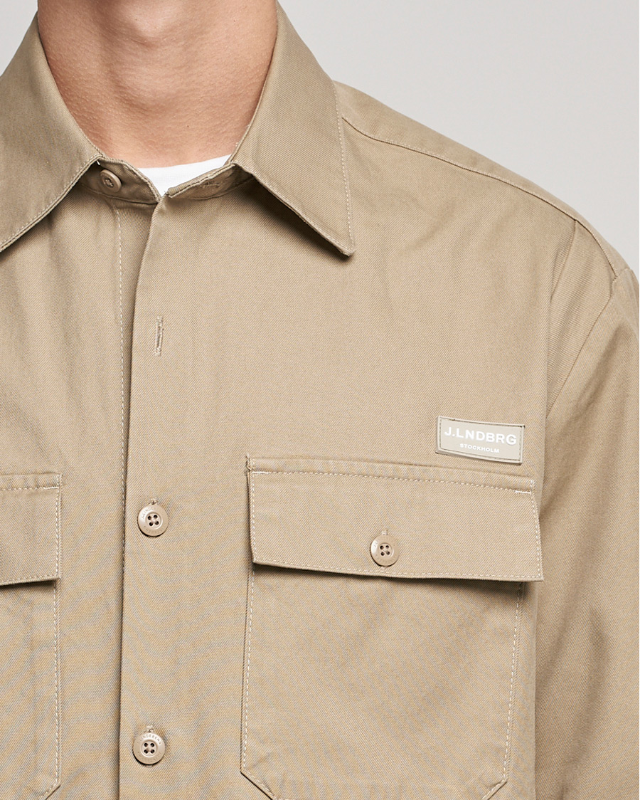 Herr | Skjortor | J.Lindeberg | Daze Twill Overshirt Batique Khaki