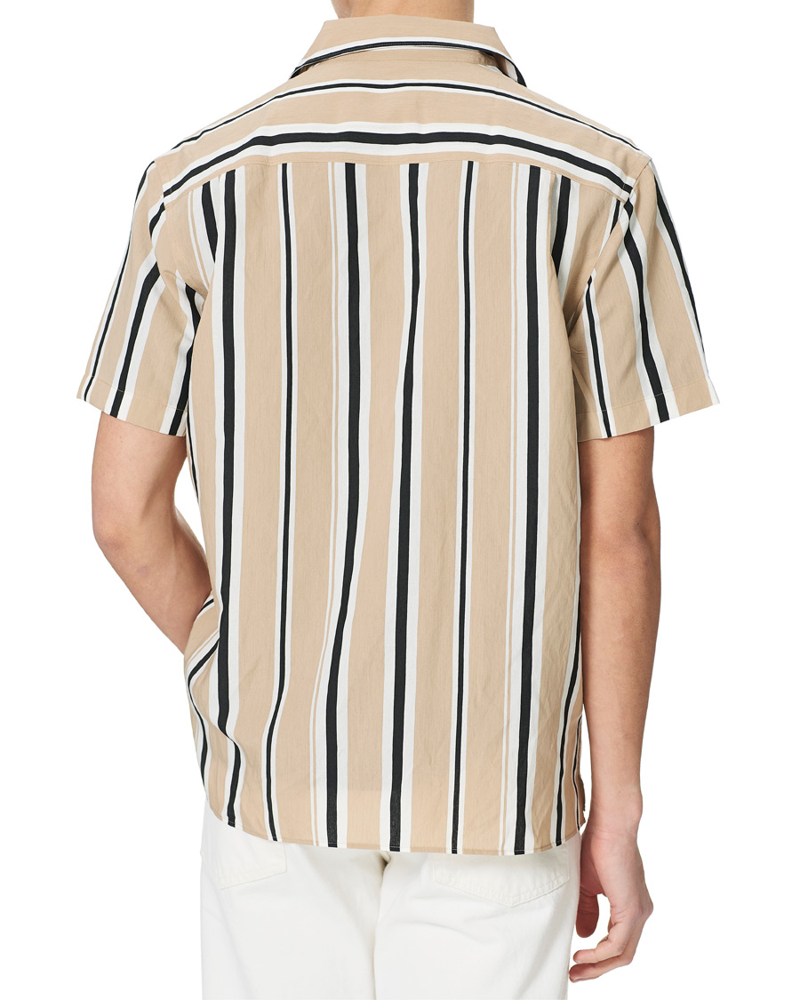 Herr | Skjortor | J.Lindeberg | Elio Striped Resort Shirtt Batique Khaki