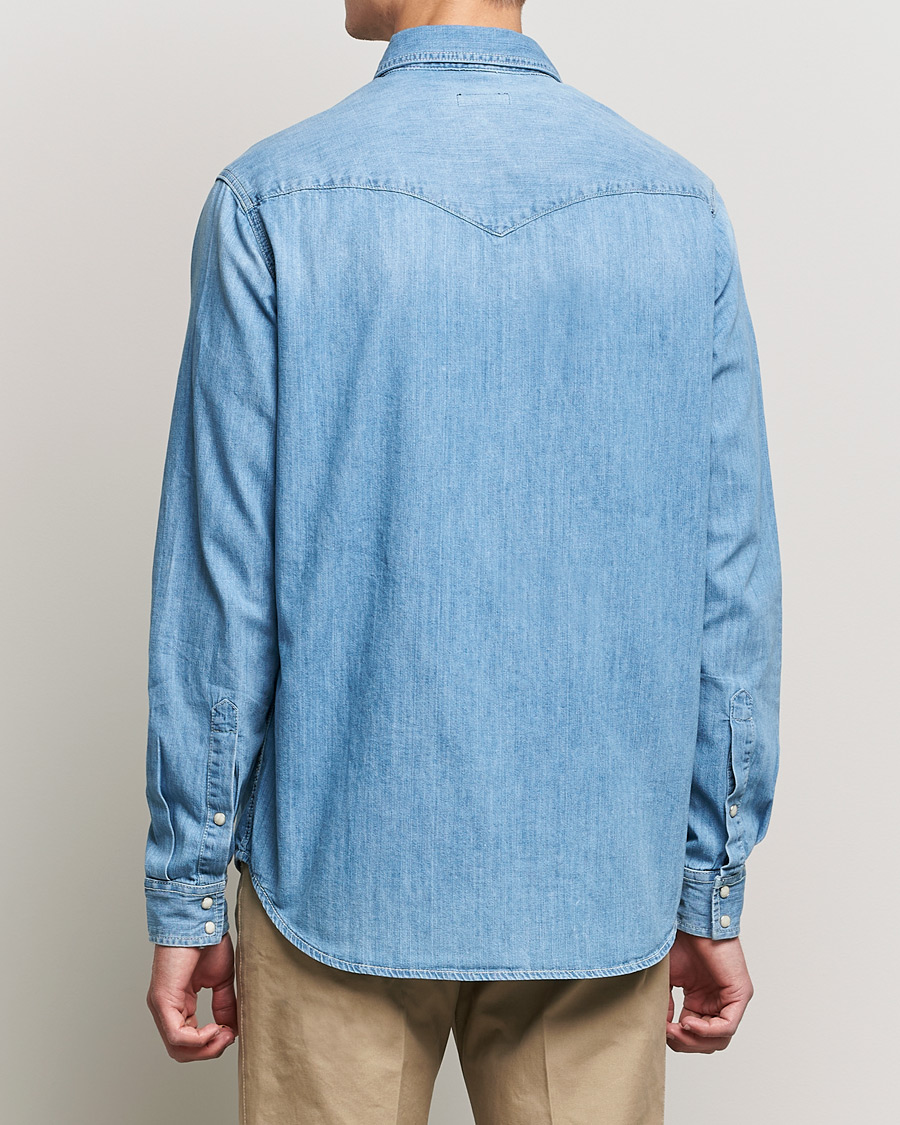 Herr | Skjortor | J.Lindeberg | Carson Western Denim Shirt Bleached Denim