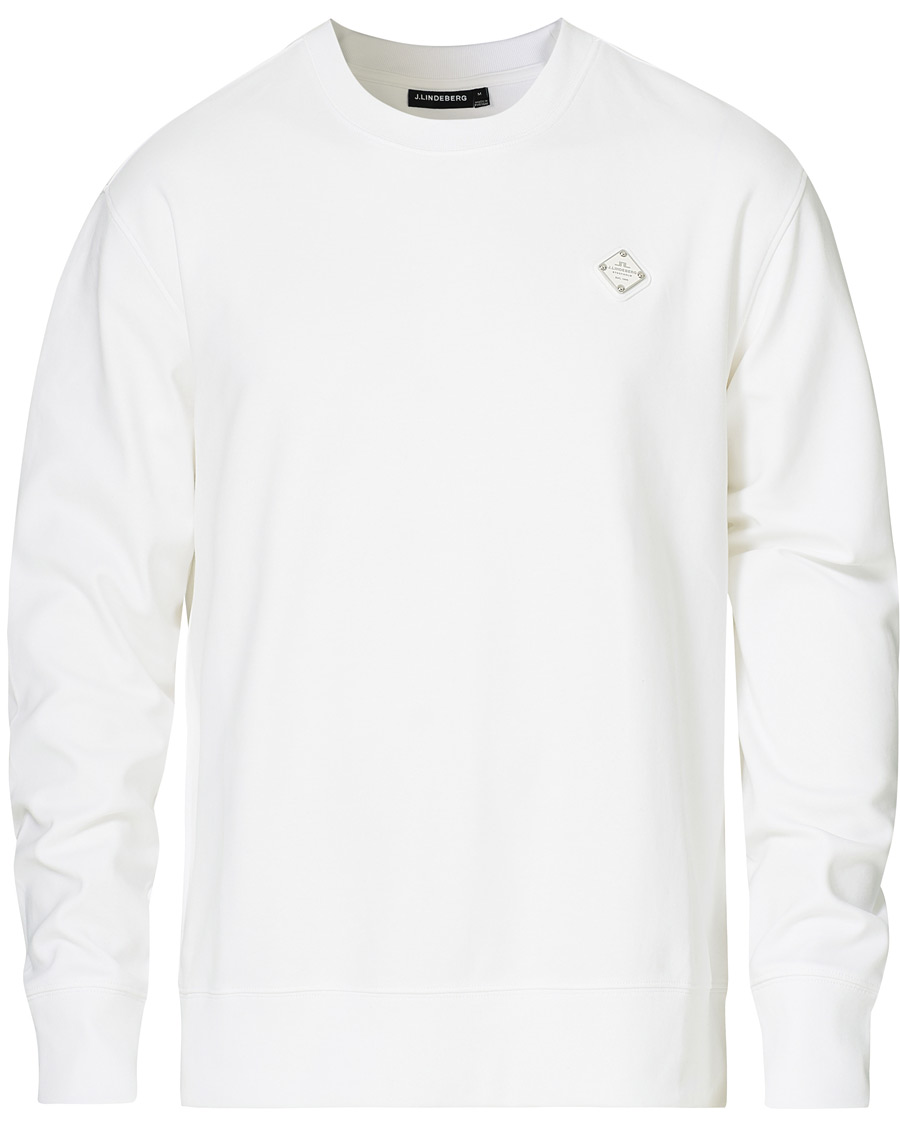 Herr | Tröjor | J.Lindeberg | Ivar Interlock Logo Sweatshirt White