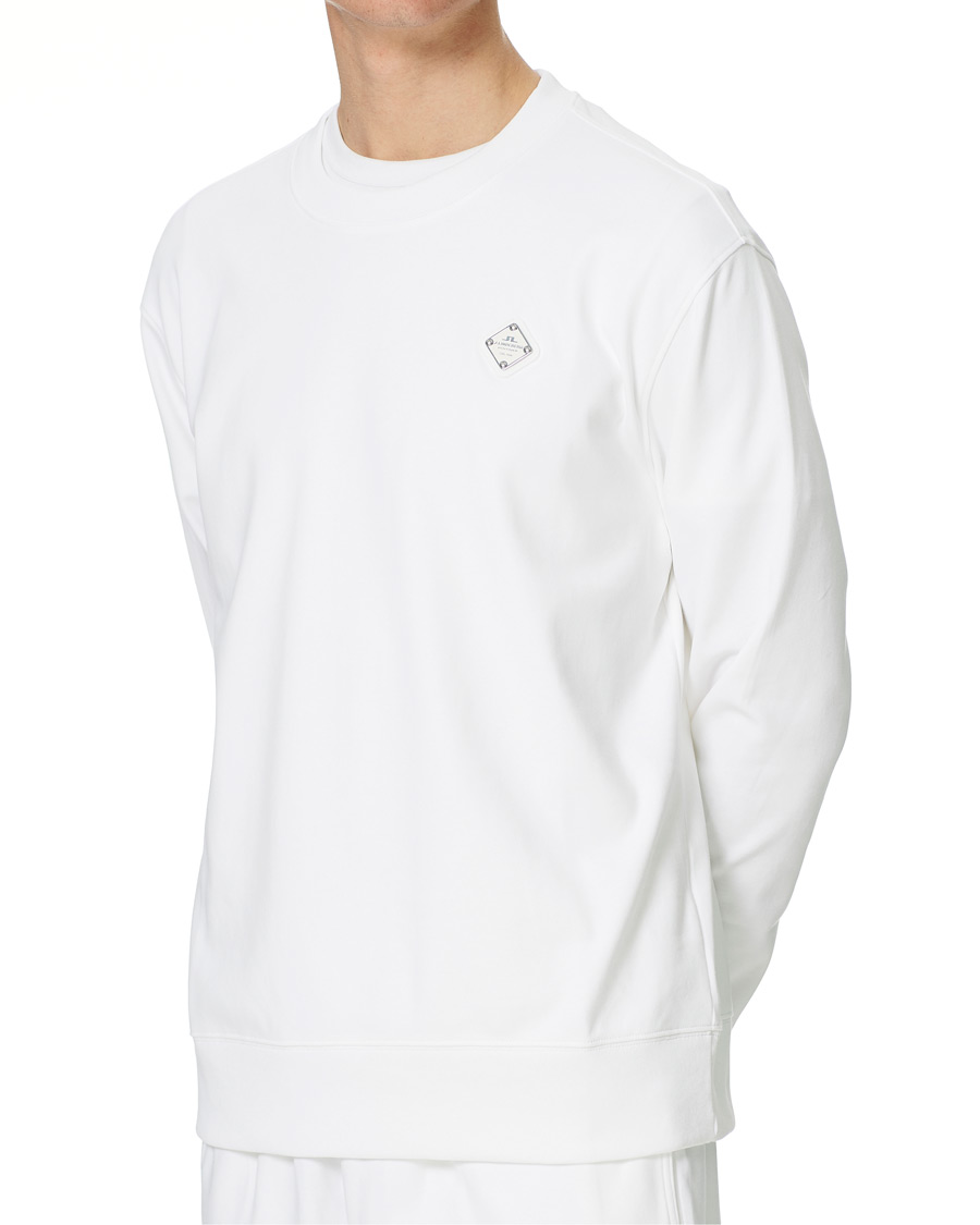 Herr | Tröjor | J.Lindeberg | Ivar Interlock Logo Sweatshirt White