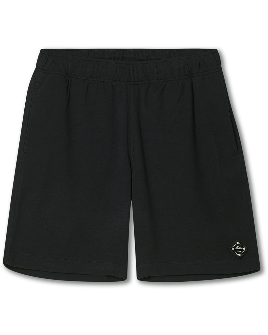 Herr | Shorts | J.Lindeberg | Ivar Interlock Logo Sweat Shorts Black