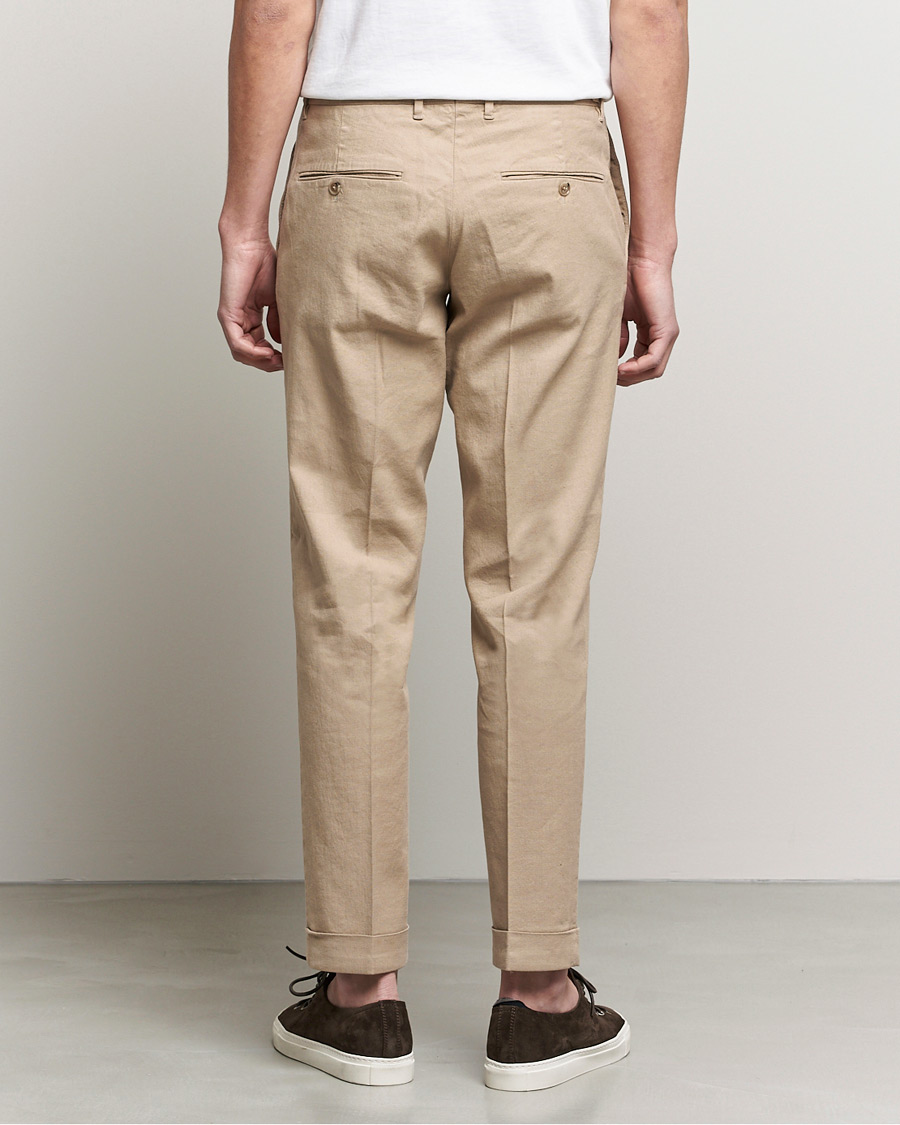 Herr | Byxor | J.Lindeberg | Grant Stretch Cotton/Linen Trousers Batique Khaki