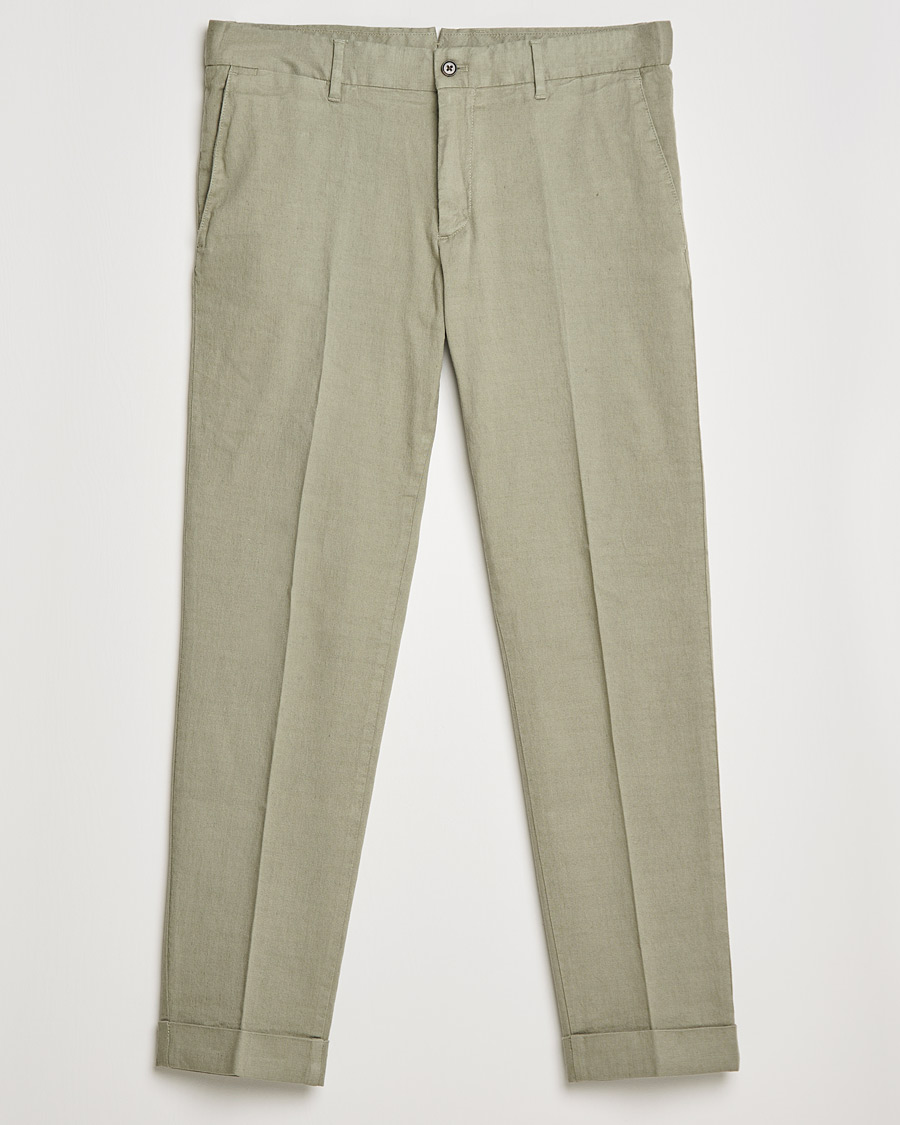 Herr | Byxor | J.Lindeberg | Grant Stretch Cotton/Linen Trousers Vetiver