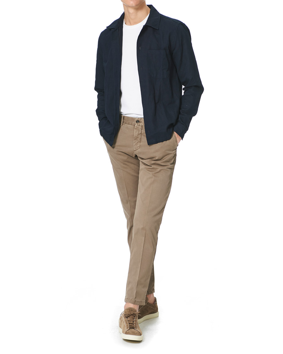 Herr | Byxor | J.Lindeberg | Chaze Garment Dye Stretch Pants Walnut