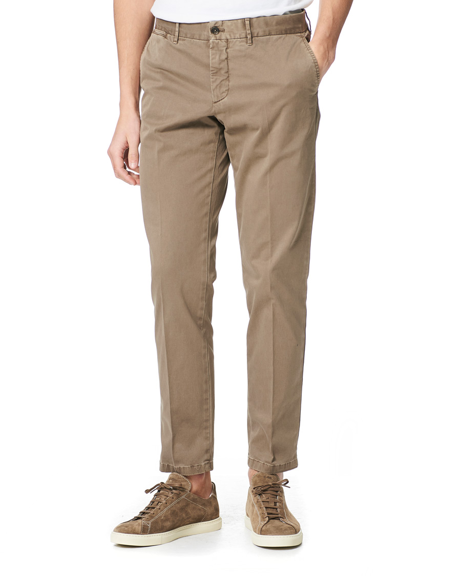 Herr | Byxor | J.Lindeberg | Chaze Garment Dye Stretch Pants Walnut