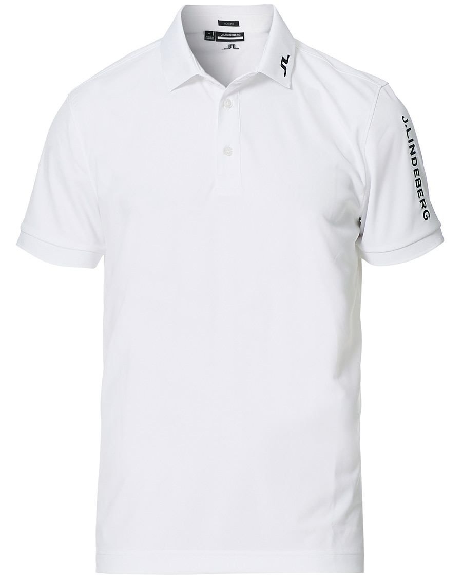 Herr | Pikéer | J.Lindeberg | Tour Tech Slim Fit Golf Polo White