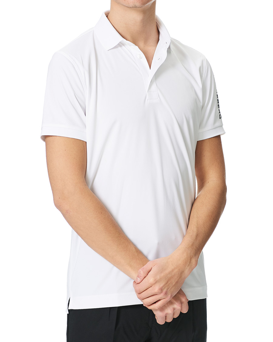 Herr | Pikéer | J.Lindeberg | Tour Tech Slim Fit Golf Polo White