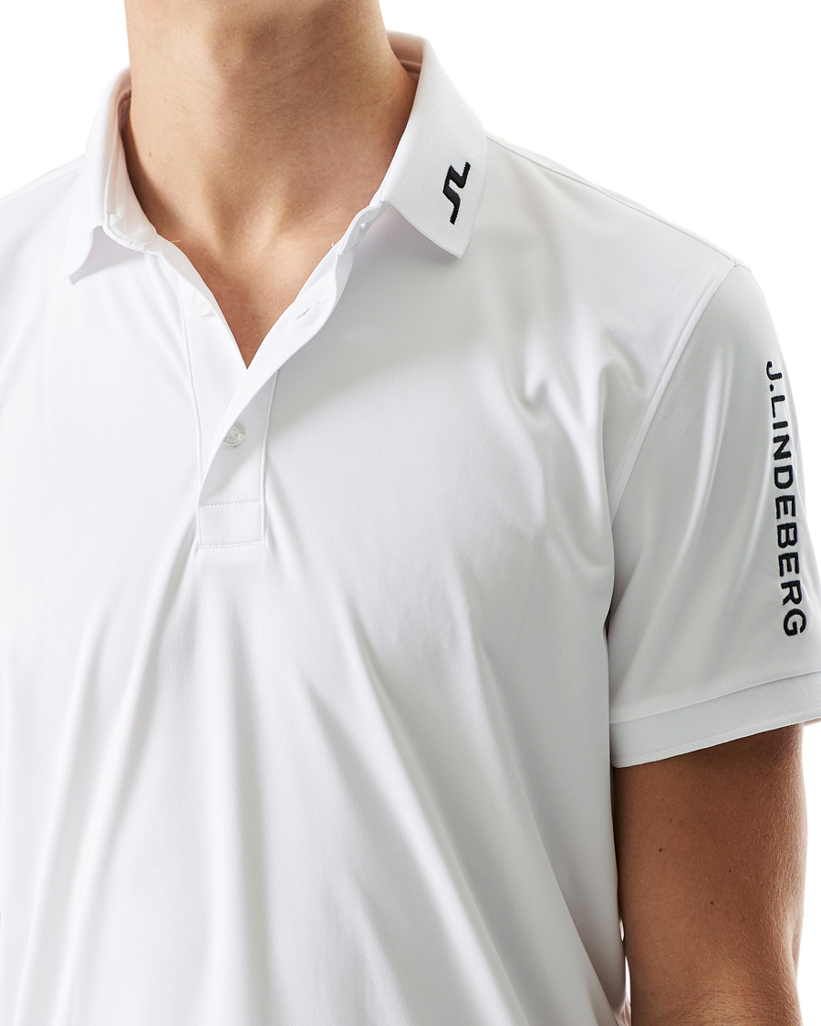 Herr | Pikéer | J.Lindeberg | Tour Tech Slim Fit Golf Polo White