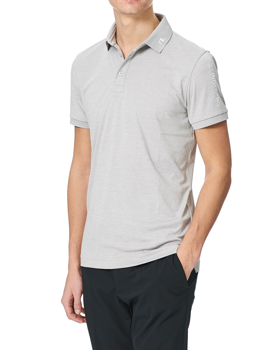 Herr | Pikéer | J.Lindeberg | Tour Tech Slim Fit Golf Polo Micro Chip Melange