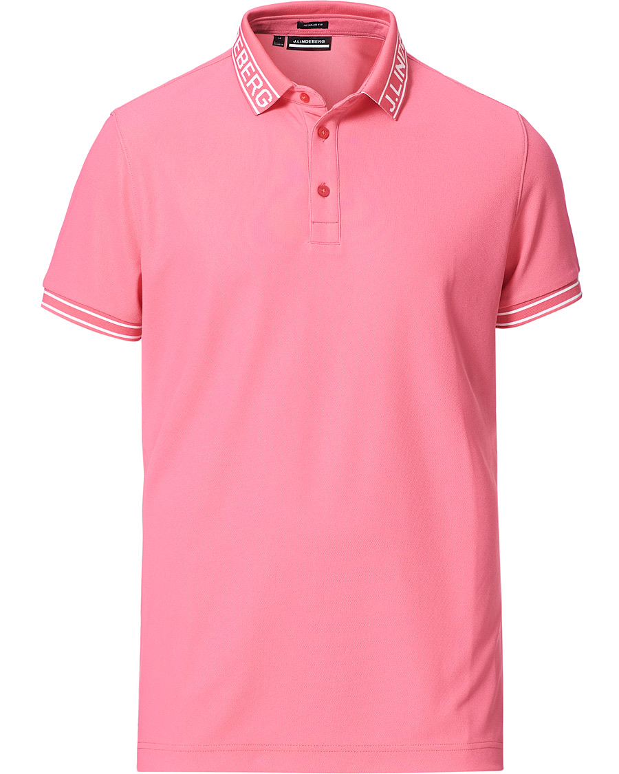 Herr | Pikéer | J.Lindeberg | Austin Regular Golf Polo Hot Pink