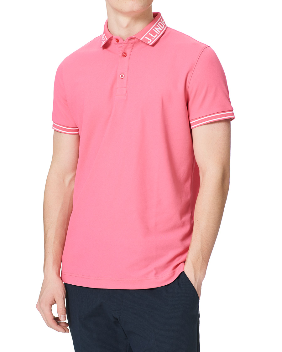 Herr | Pikéer | J.Lindeberg | Austin Regular Golf Polo Hot Pink