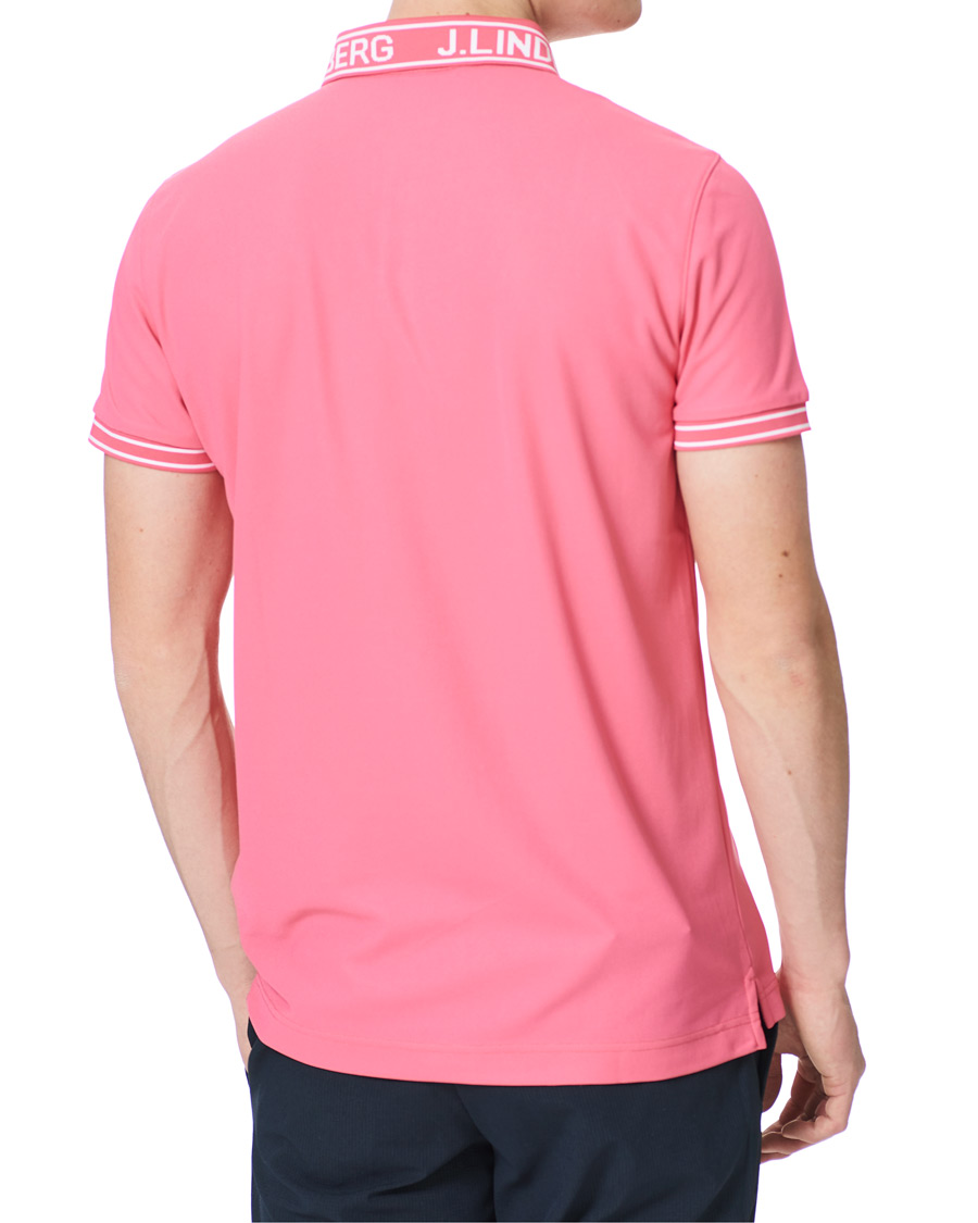 Herr | Pikéer | J.Lindeberg | Austin Regular Golf Polo Hot Pink