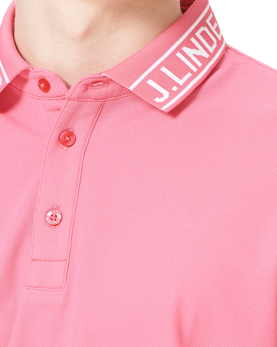 Herr | Pikéer | J.Lindeberg | Austin Regular Golf Polo Hot Pink
