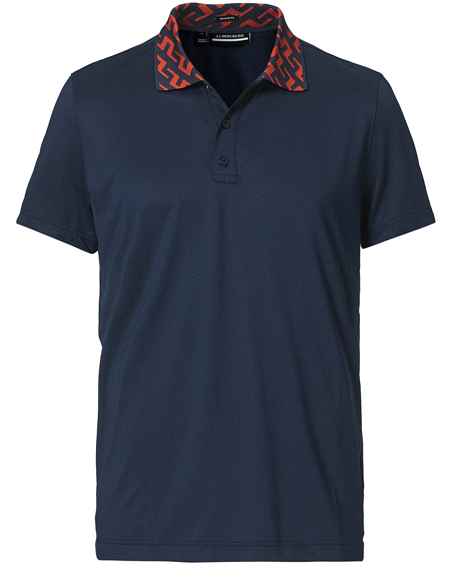 Herr | Pikéer | J.Lindeberg | Karter Regular Fit Golf Polo Navy Melange