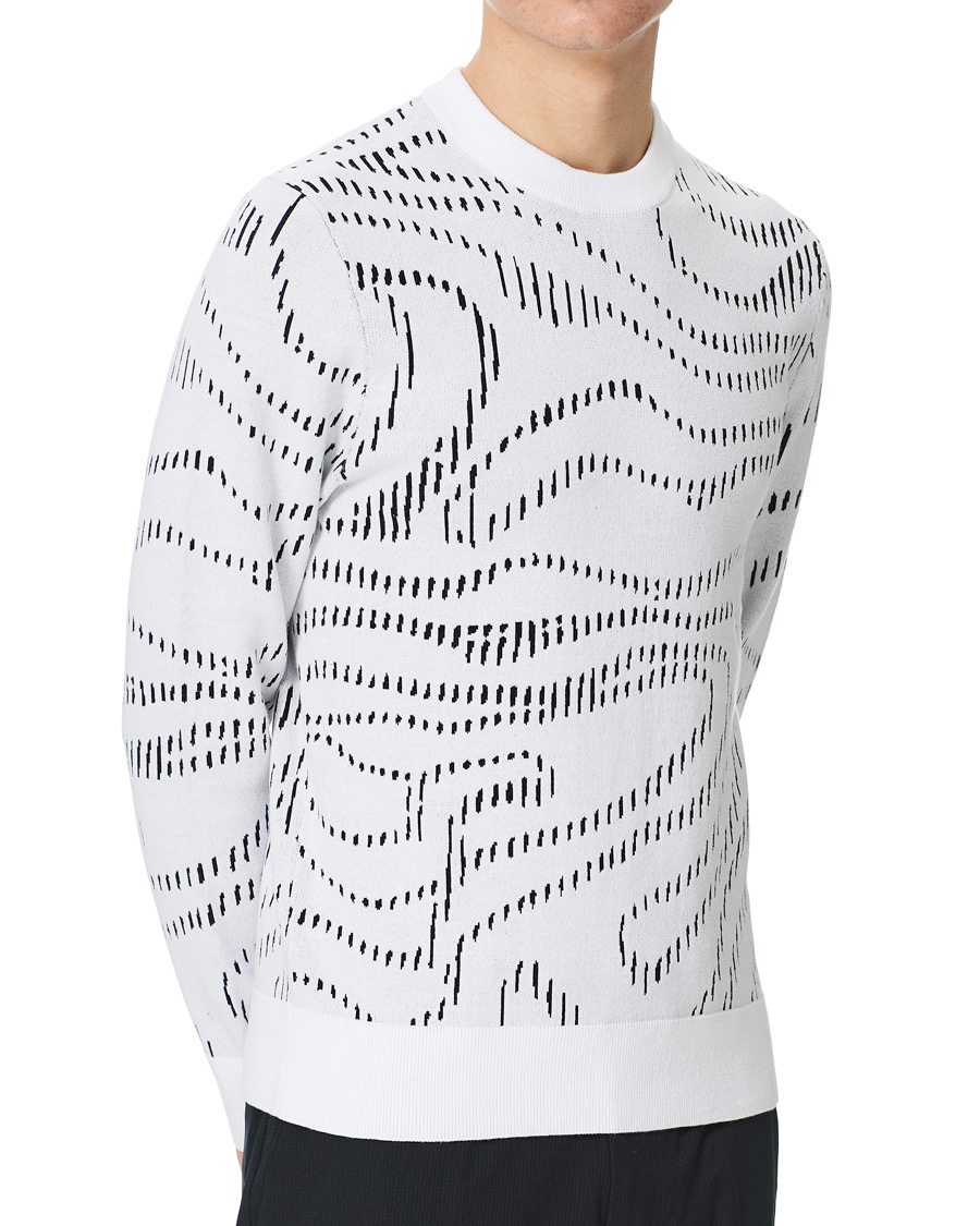 Herr | Tröjor | J.Lindeberg | Cyrus Golf Knit Sweater White Spiral Camo