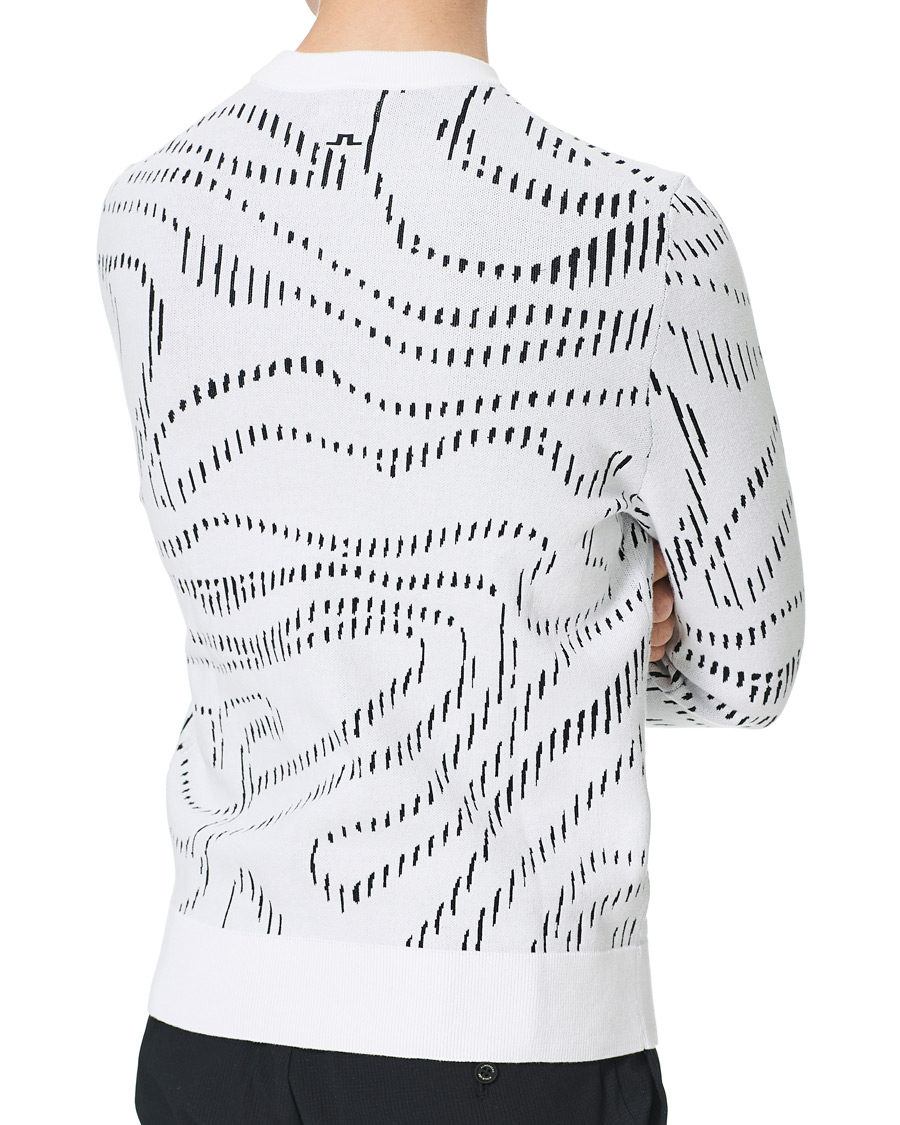 Herr | Tröjor | J.Lindeberg | Cyrus Golf Knit Sweater White Spiral Camo