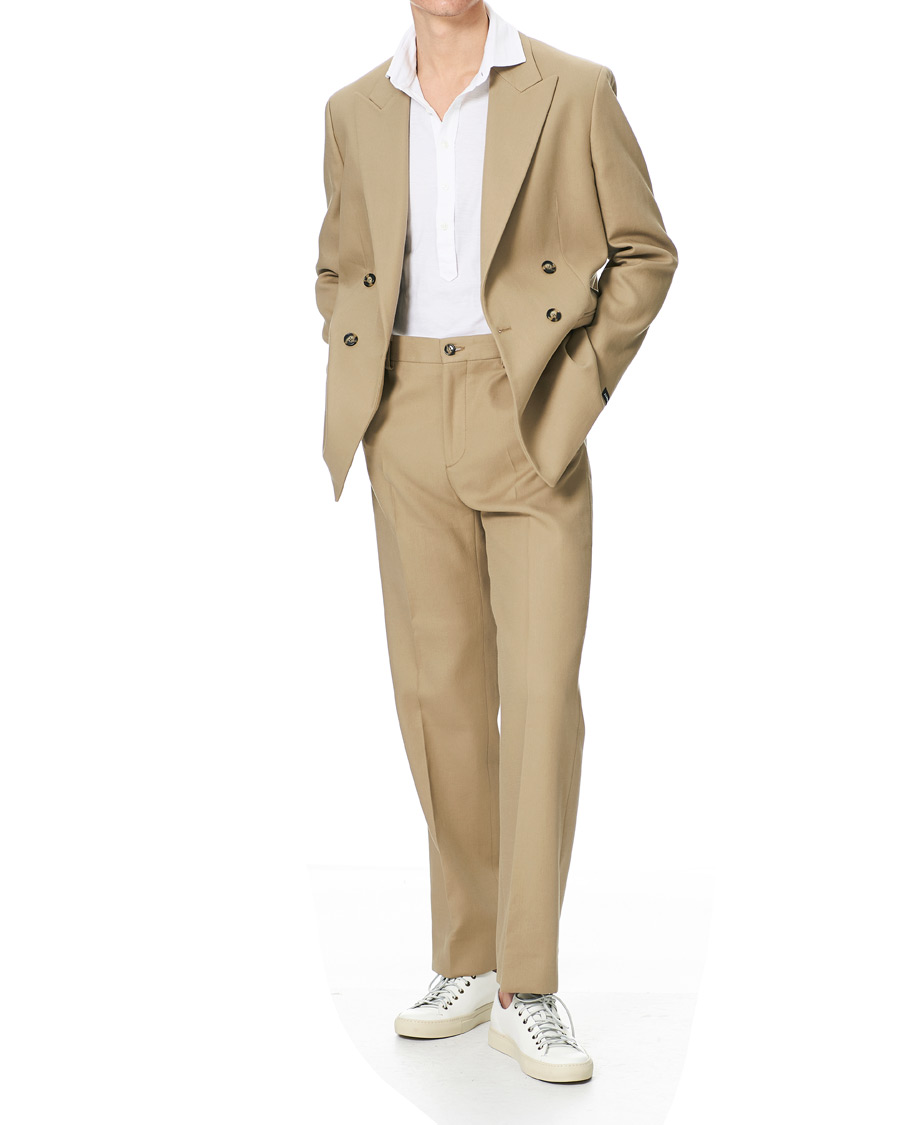 Herr | Byxor | J.Lindeberg | Haij Double Weaved Trousers Batique Khaki