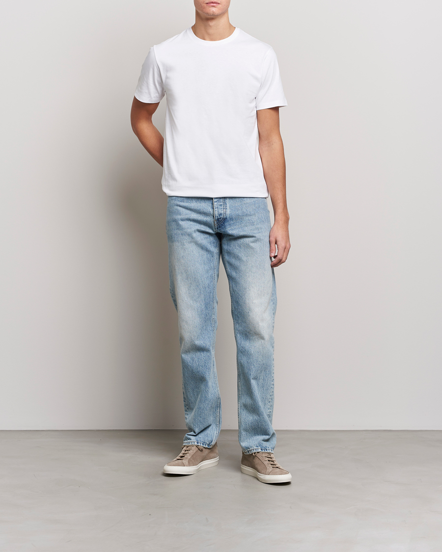 Herr | T-Shirts | J.Lindeberg | Sid Cotton Crew Neck Tee White