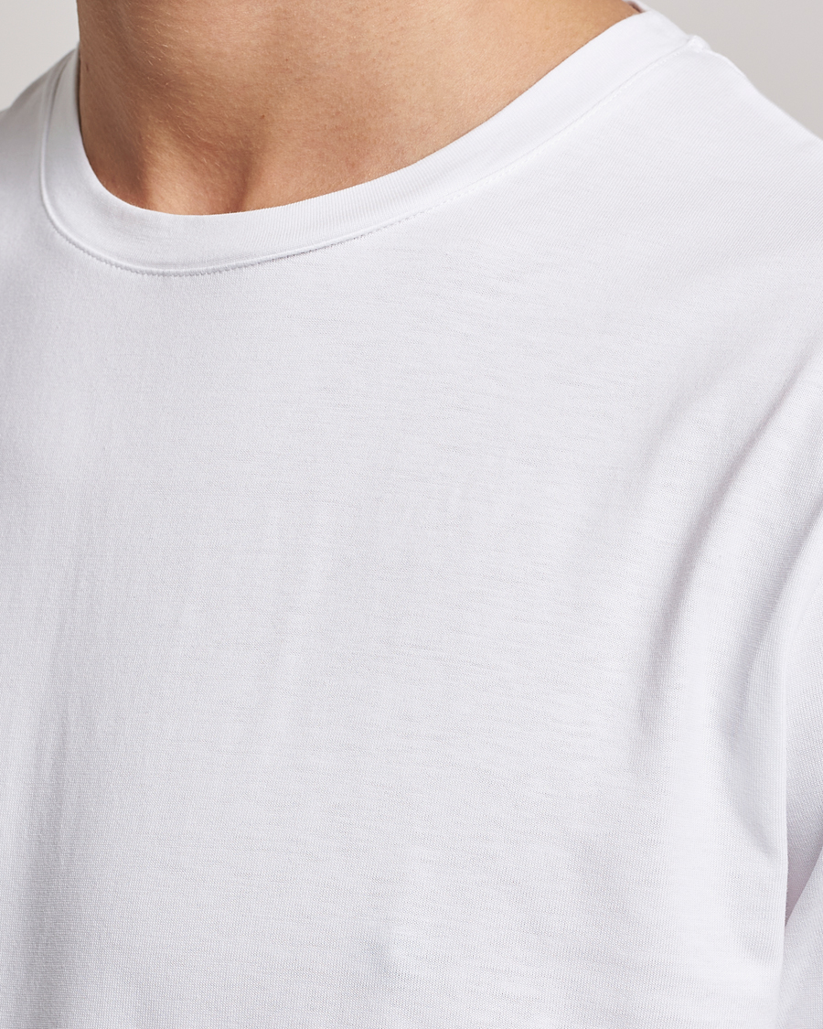 Herr | T-Shirts | J.Lindeberg | Sid Cotton Crew Neck Tee White