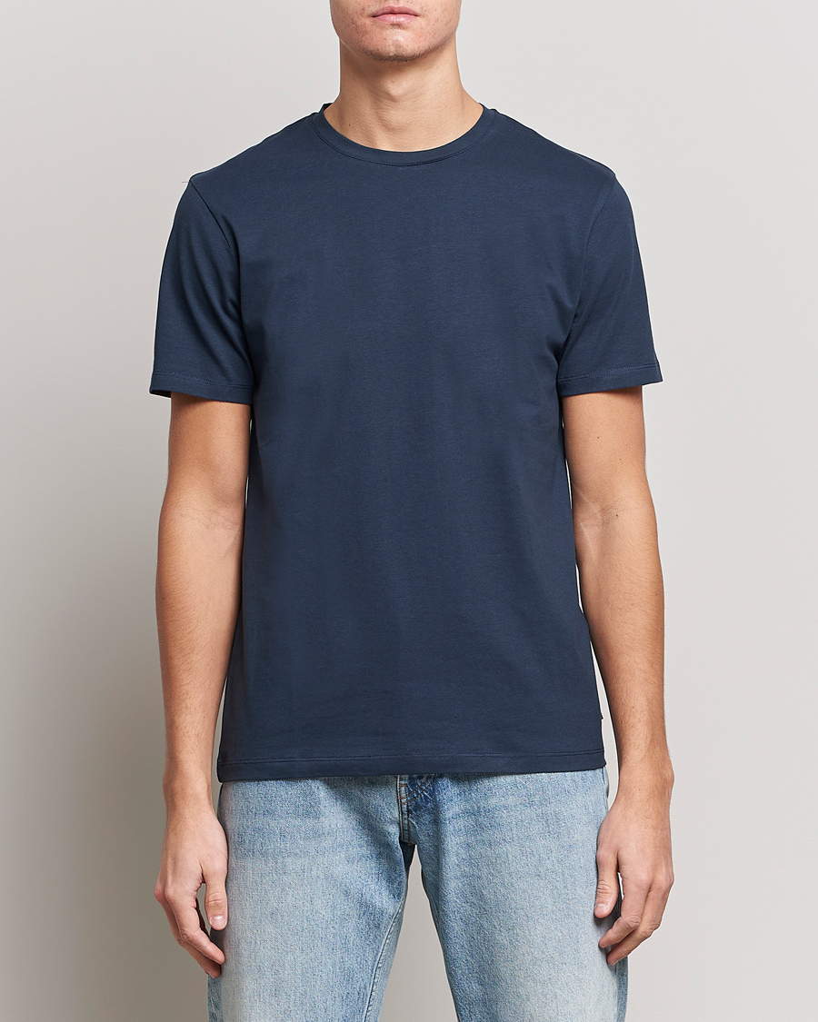 Herr | Kortärmade t-shirts | J.Lindeberg | Sid Cotton Crew Neck Tee Navy