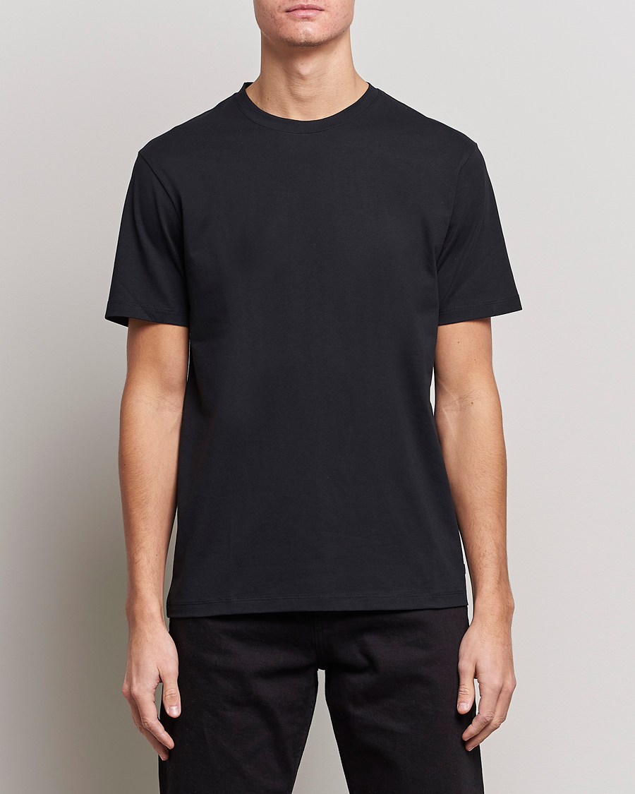 Herr | Svarta t-shirts | J.Lindeberg | Sid Cotton Crew Neck Tee Black