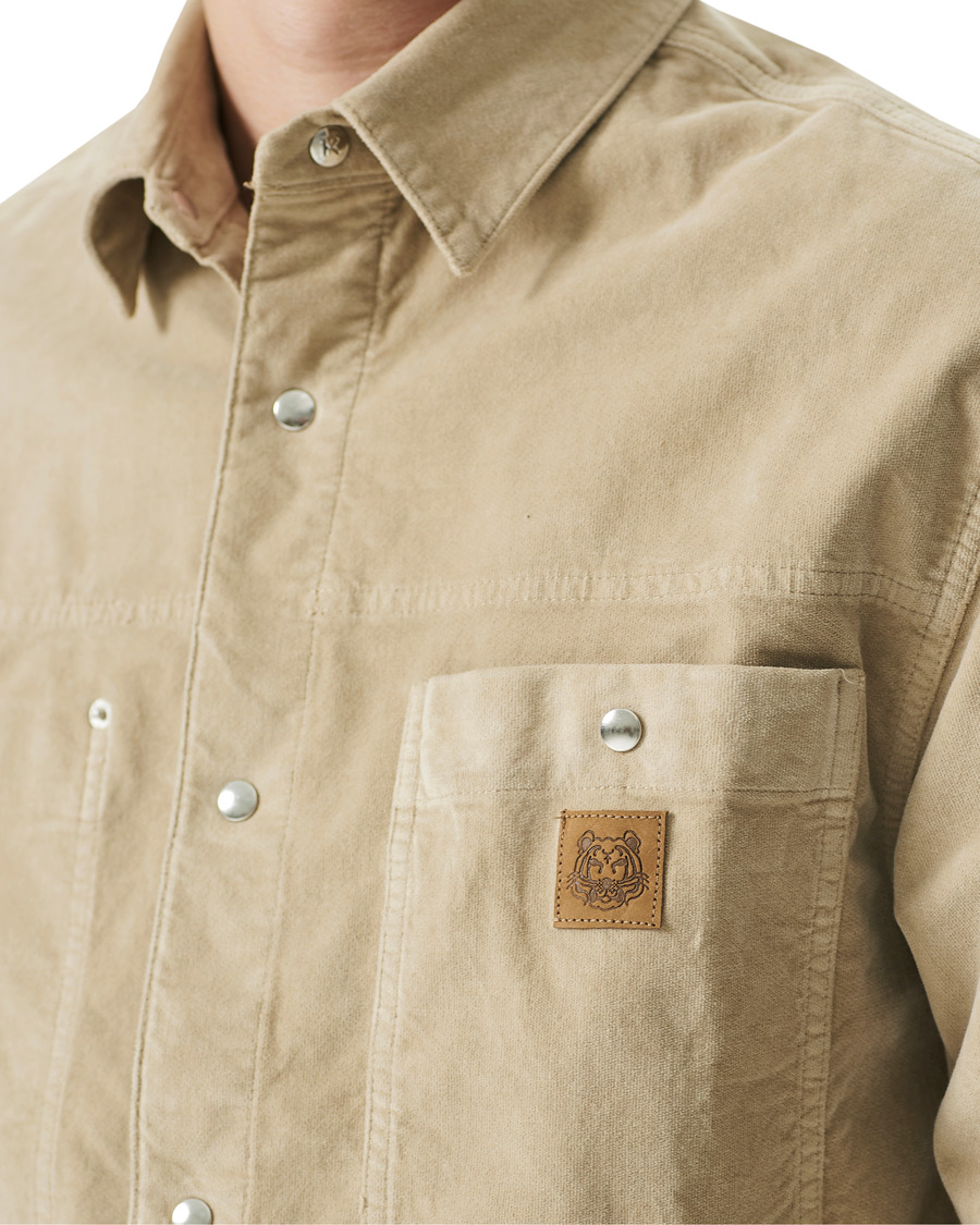 Herr | Skjortor | KENZO | Snap Overshirt Sand