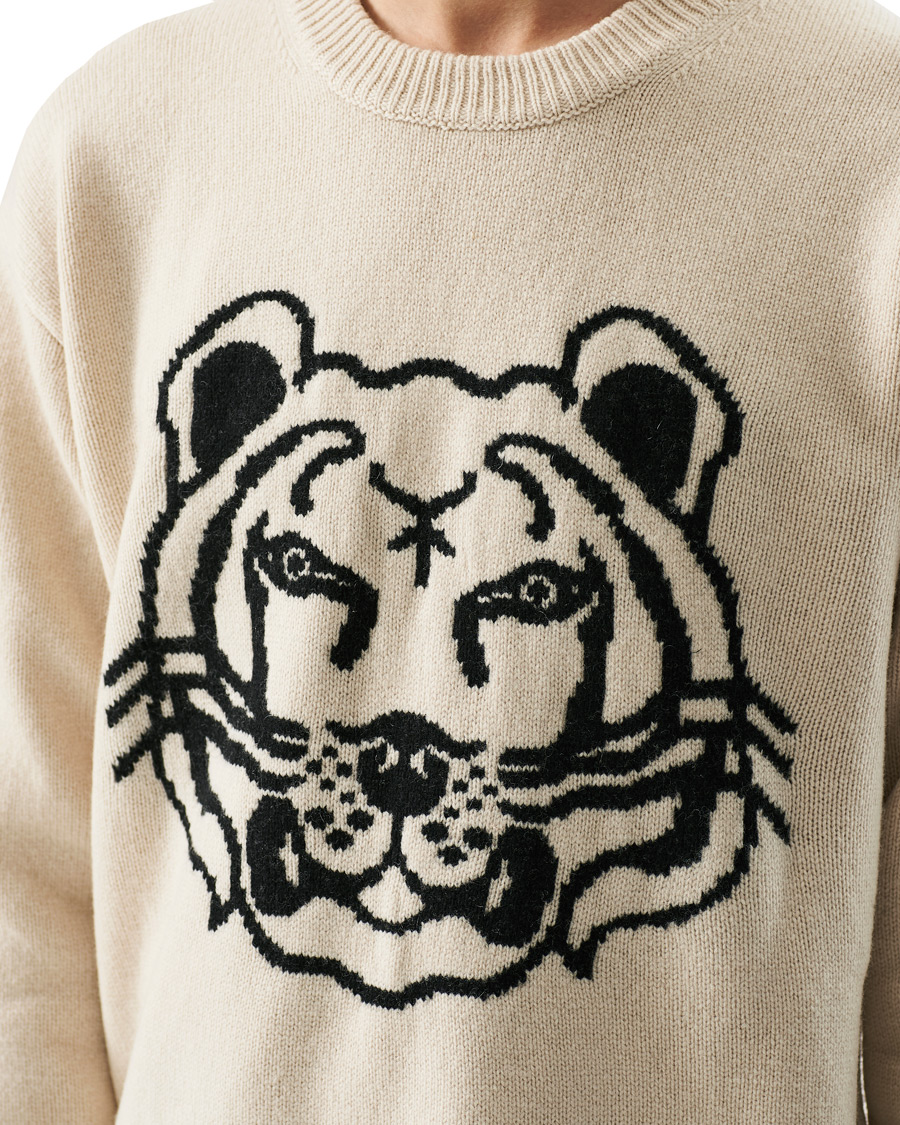 Herr | Tröjor | KENZO | Tiger Reversible Jumper Sand
