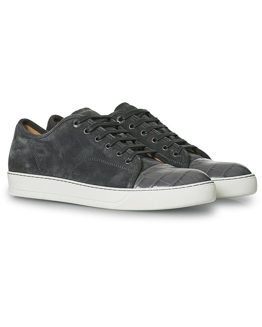 Herr | Lanvin Croc Cap Toe Sneaker Dark Grey | Lanvin | Croc Cap Toe Sneaker Dark Grey