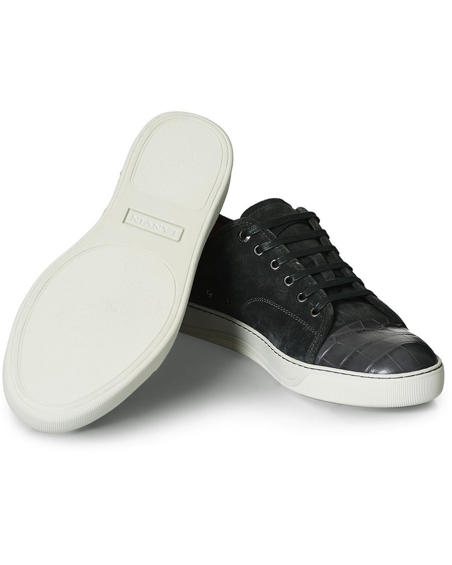Herr | Lanvin Croc Cap Toe Sneaker Dark Grey | Lanvin | Croc Cap Toe Sneaker Dark Grey