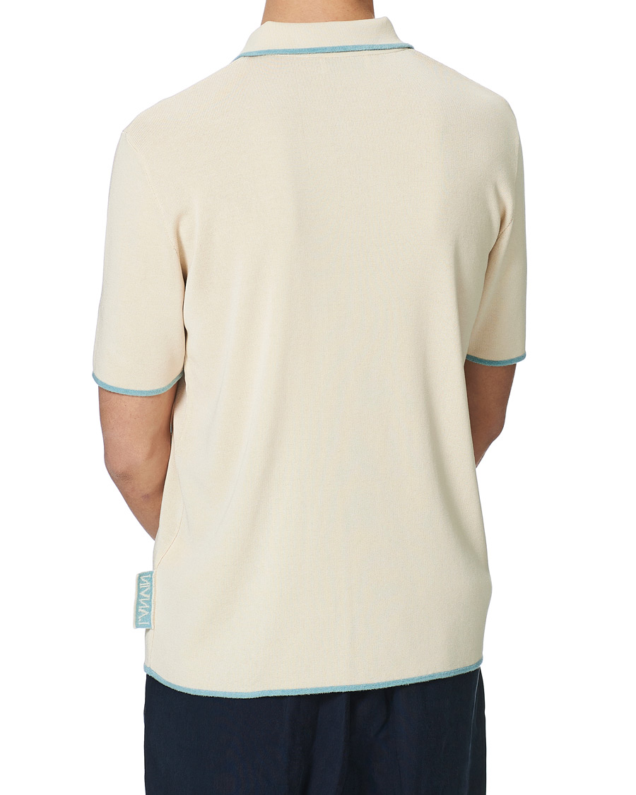 Herr | Pikéer | Lanvin | Knitted Short Sleeve Polo Ecru
