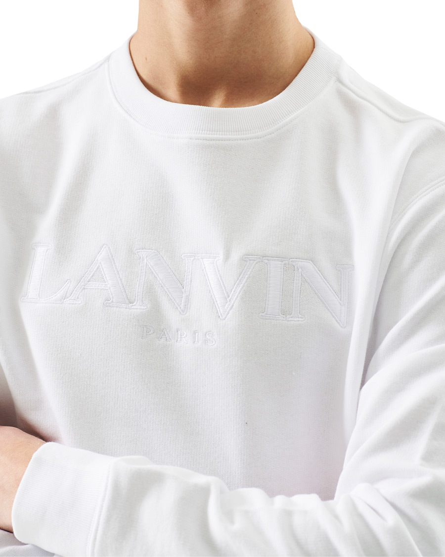 Herr | Tröjor | Lanvin | Embroidered Logo Sweatshirt White