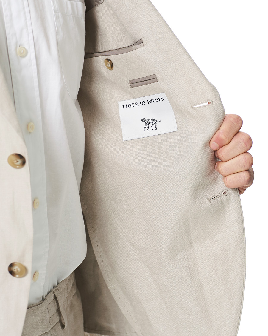 Herr | Kavajer | Tiger of Sweden | Jamonte Linen Blazer Dove Grey