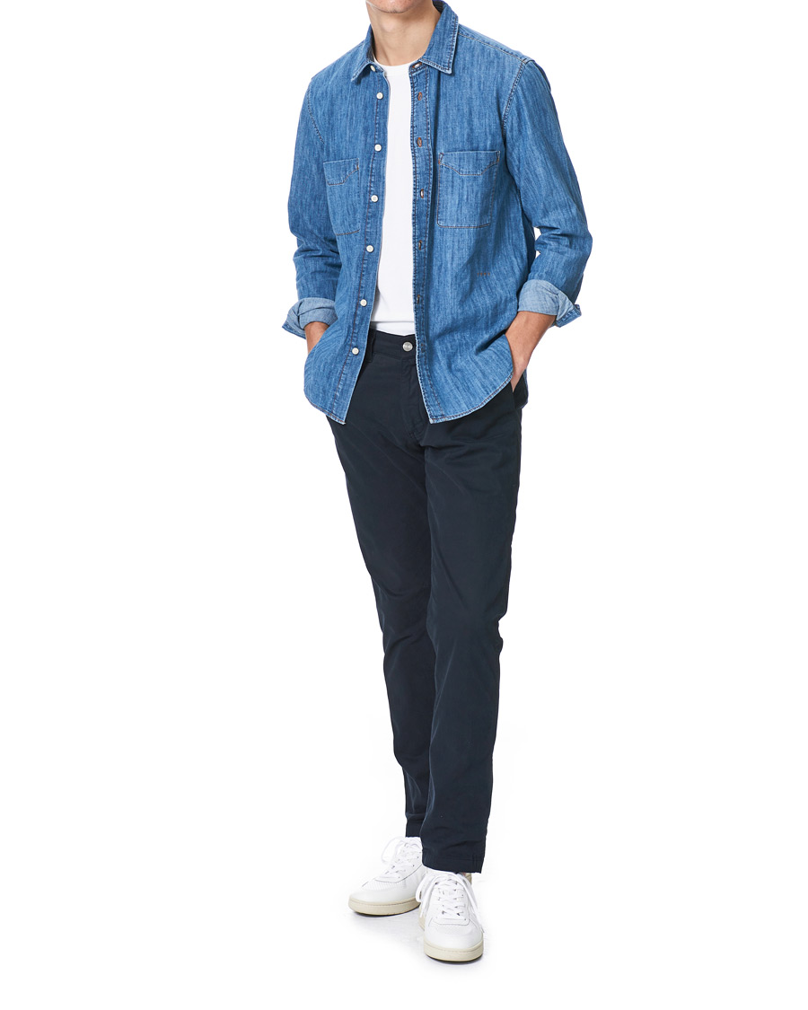 Herr | Skjortor | Tiger of Sweden | Benjad Denim Shirt Light Blue