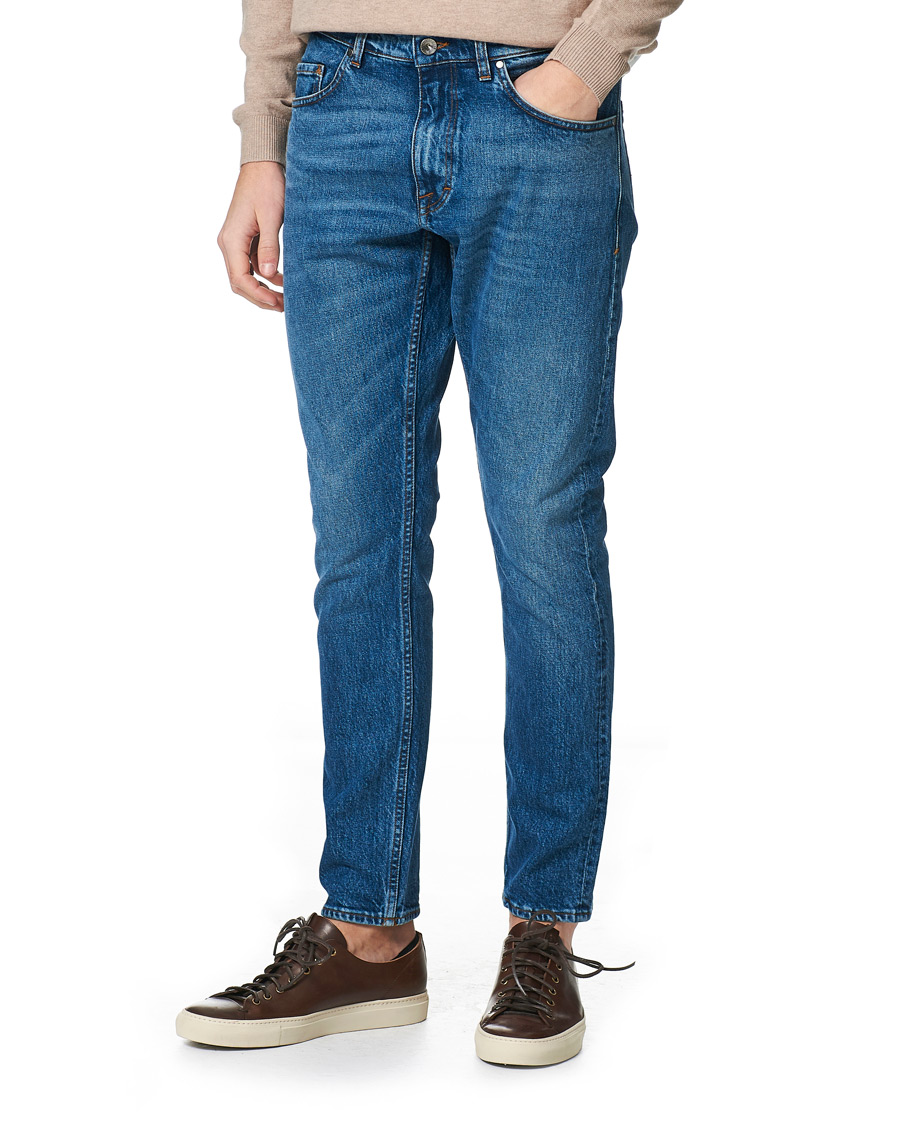 Herr | Jeans | Tiger of Sweden | Pistolero Stretch Cotton Jeans Royal Blue