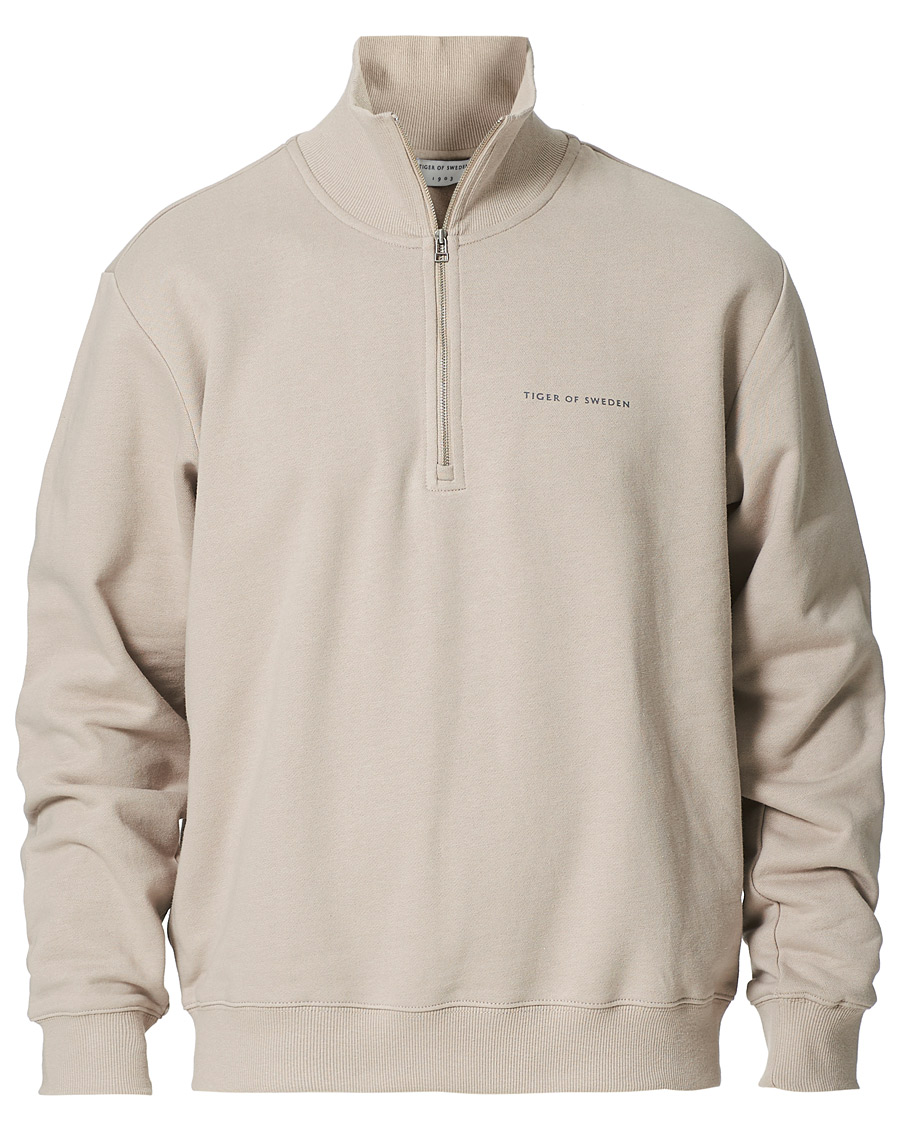 Herr | Tröjor | Tiger of Sweden | Marlon Half Zip Sweater Dove Grey