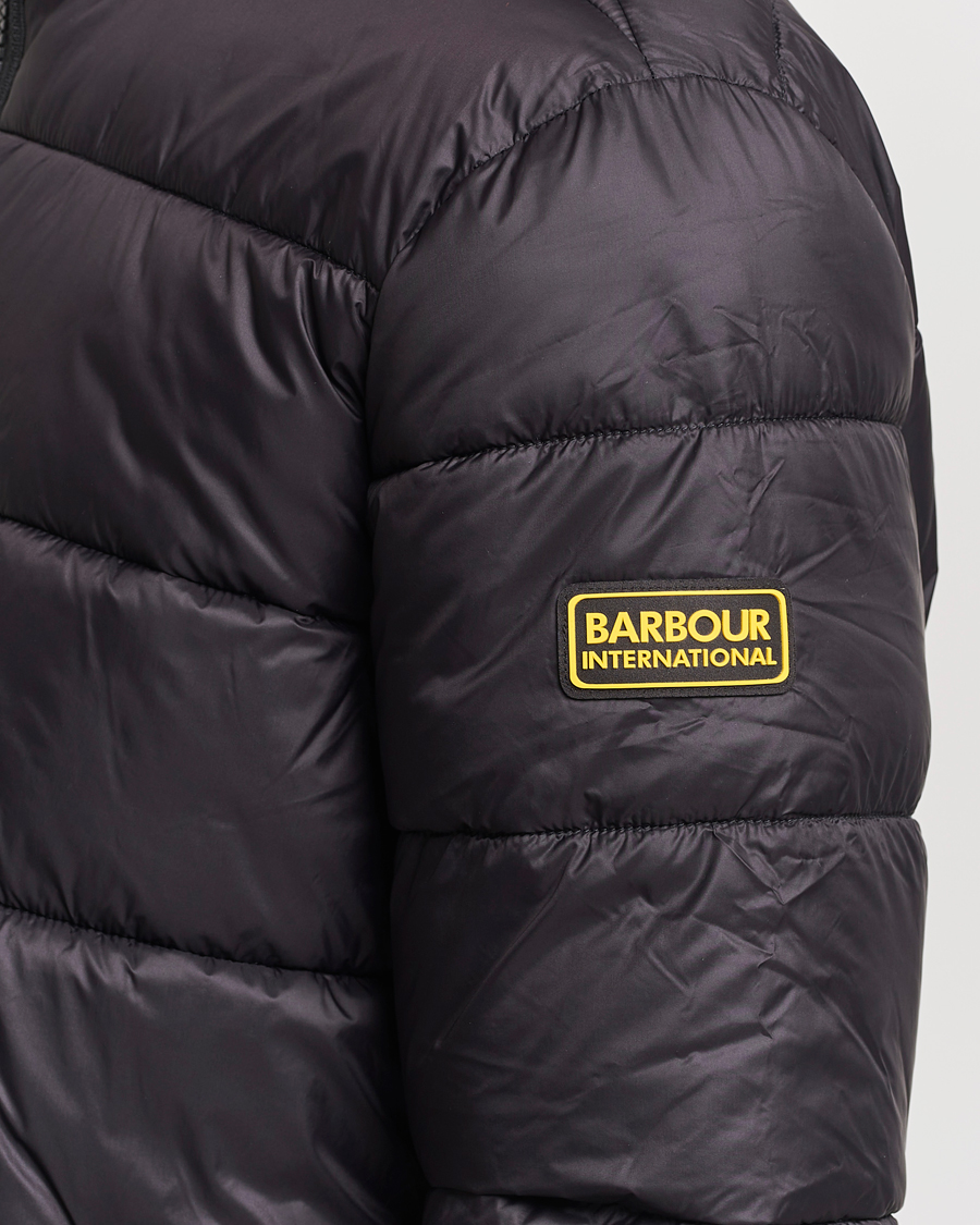 Herr | Jackor | Barbour International | Bobber Padded Quilt Jacket Black