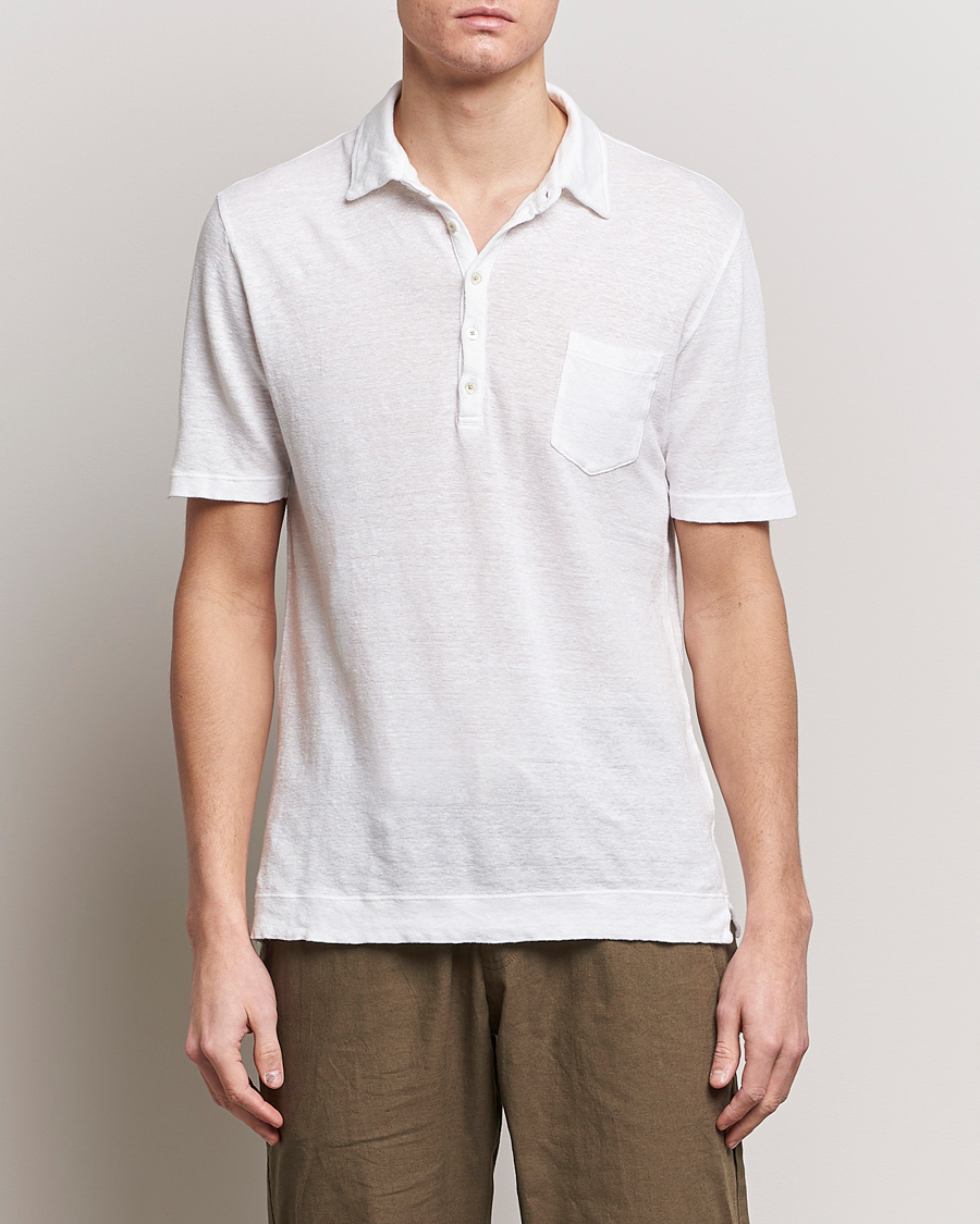 Herr | Contemporary Creators | Massimo Alba | Wembley Linen Polo White