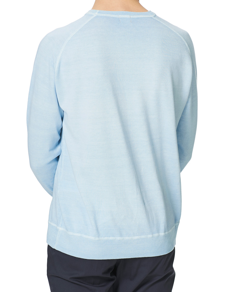 Herr | Tröjor | Massimo Alba | Sport Cashmere/Cotton Crew Neck Ice Blue