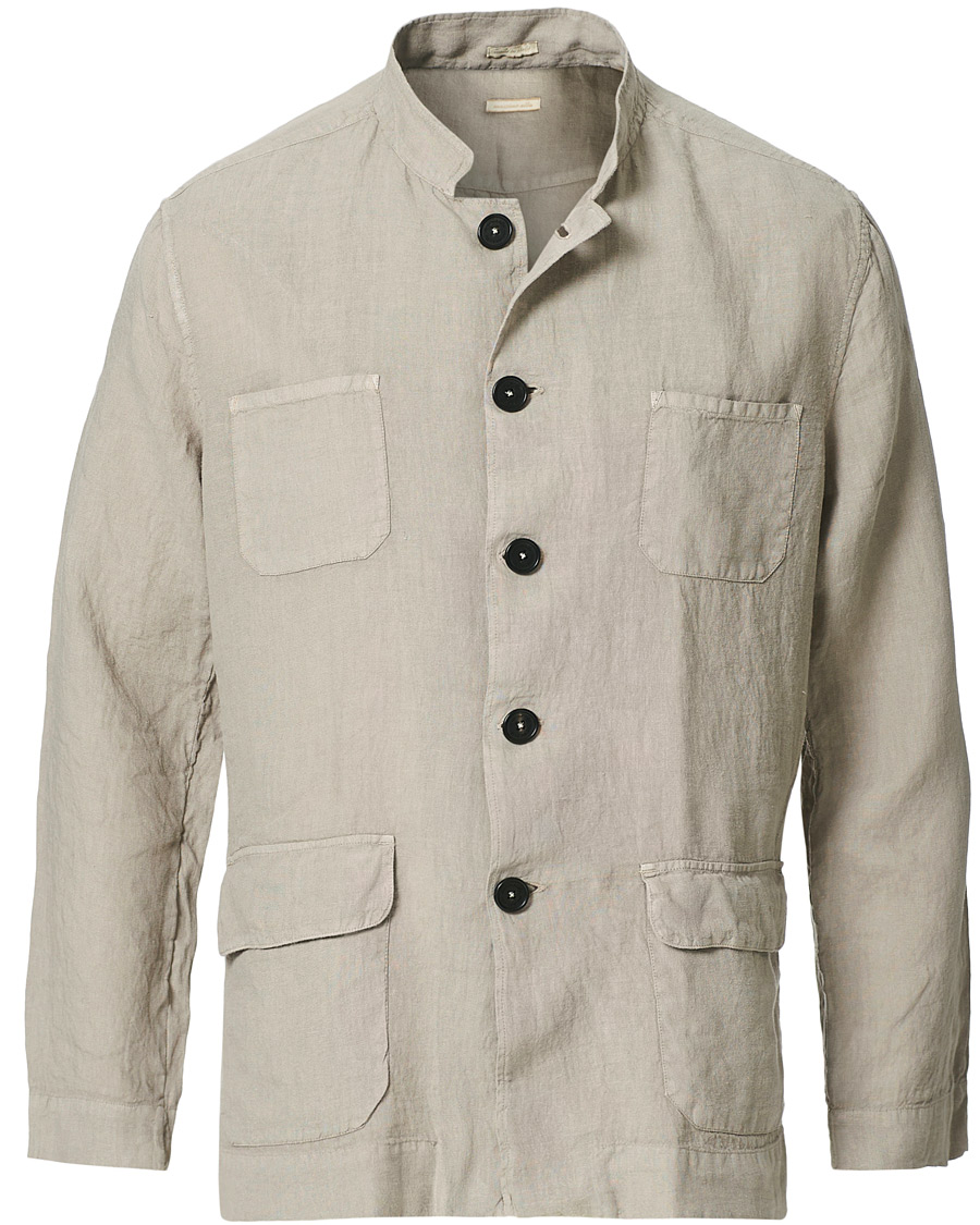 Herr | Skjortor | Massimo Alba | Cina Linen Overshirt Walnut